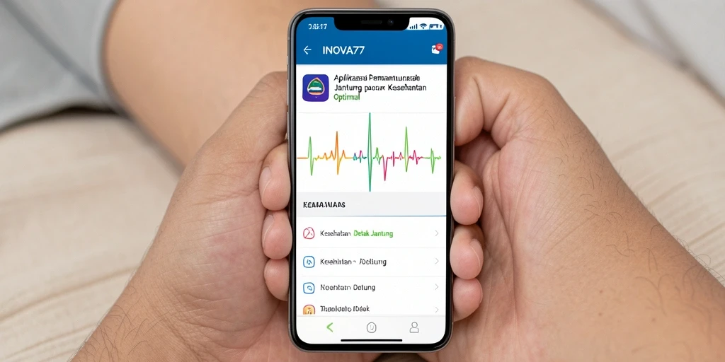 Tampilan antarmuka aplikasi INOVA77 yang intuitif dan informatif.