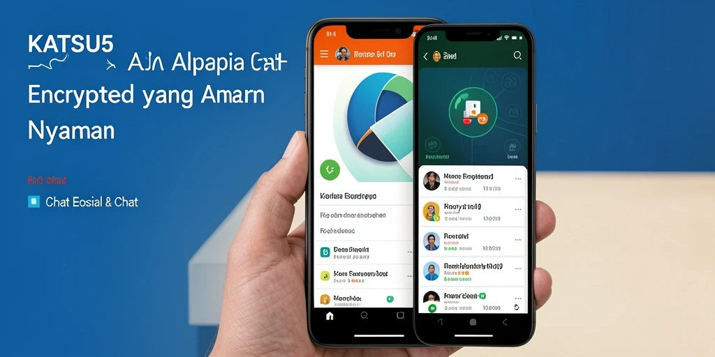 Tampilan antarmuka utama KATSU5 dengan fitur Chat Encrypted.