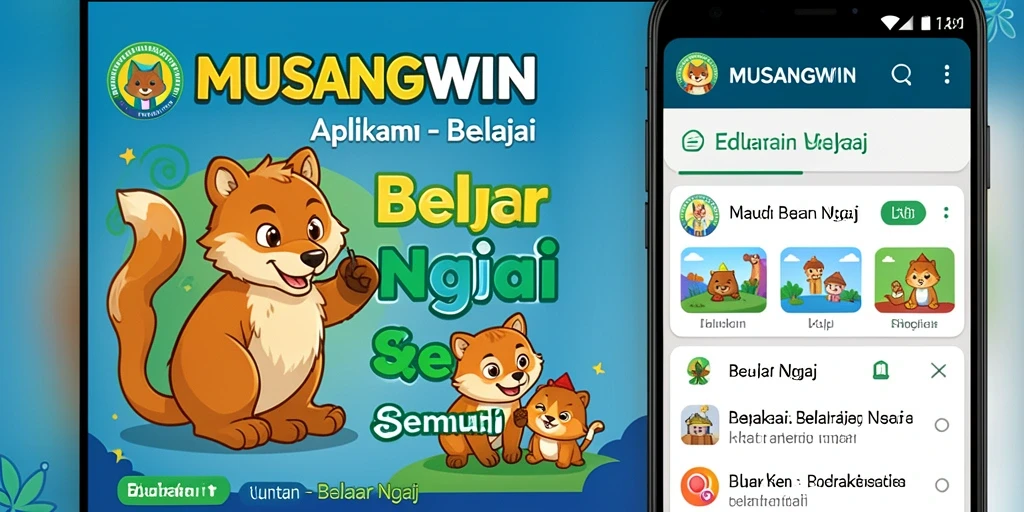 Antarmuka menarik dan mudah digunakan untuk belajar Belajar Ngaji.