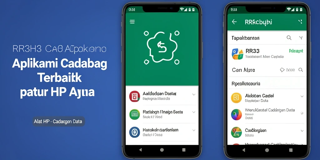 Tampilan antarmuka aplikasi Cadangan Data RR33 yang user-friendly.