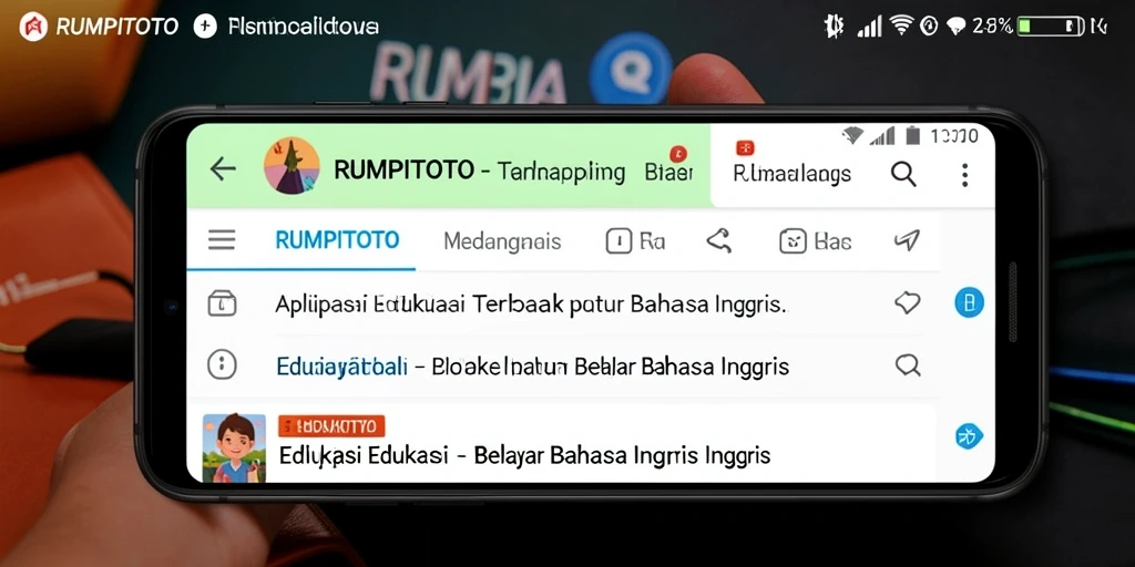 Antarmuka RUMPITOTO yang menarik dan interaktif untuk belajar Bahasa Inggris.