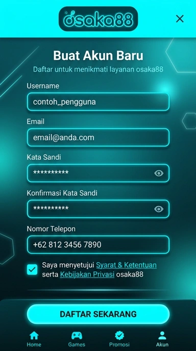 Buat Akun Baru di Osaka88 Dengan Mudah